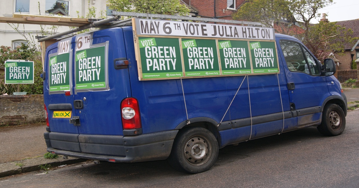 The Green blue van