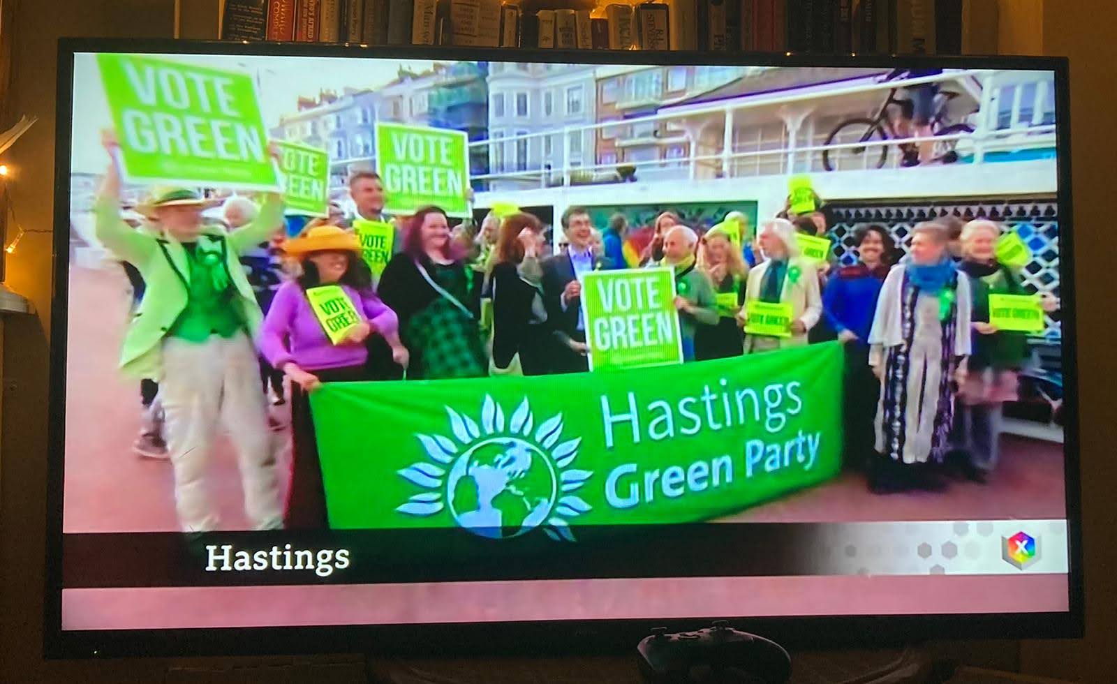 Newly elected Councillors and supporters featured on national television, May 5th 2022